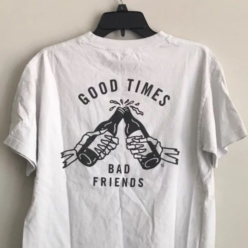 sketchy tank good times bad friends tee